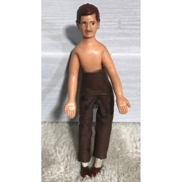 Vintage Marx Dollhouse Family Rubber Mom Dad Child Baby Bendable Poseable 2"- 5" - Picture 6 of 16